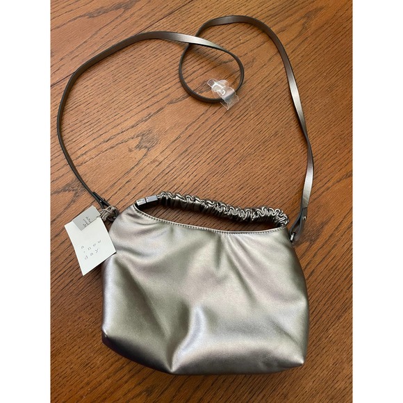 NWT A New Day Metallic Gray Purse - Picture 2 of 8